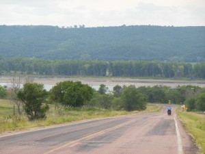 Missouri River on Indian reservation