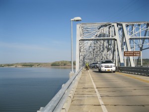 Tim crossing Missouri River